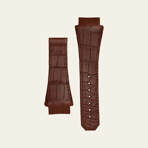 Jacob & Co Brown Matte Epic X Chrono 47mm Alligator Strap - L