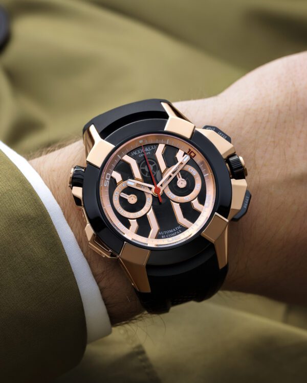 Jacob & Co Epic X Chrono 47mm Rose Gold (Black Ceramic Bezel) - Image 4