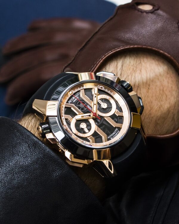 Jacob & Co Epic X Chrono 47mm Rose Gold (Black Ceramic Bezel) - Image 3