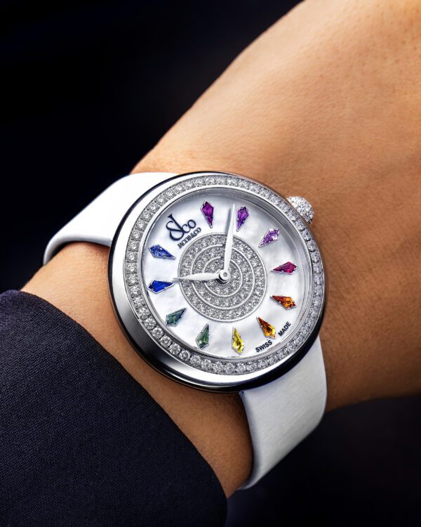 Jacob&Co Brilliant Multicolored Sapphires in Stainless Steel - Image 2