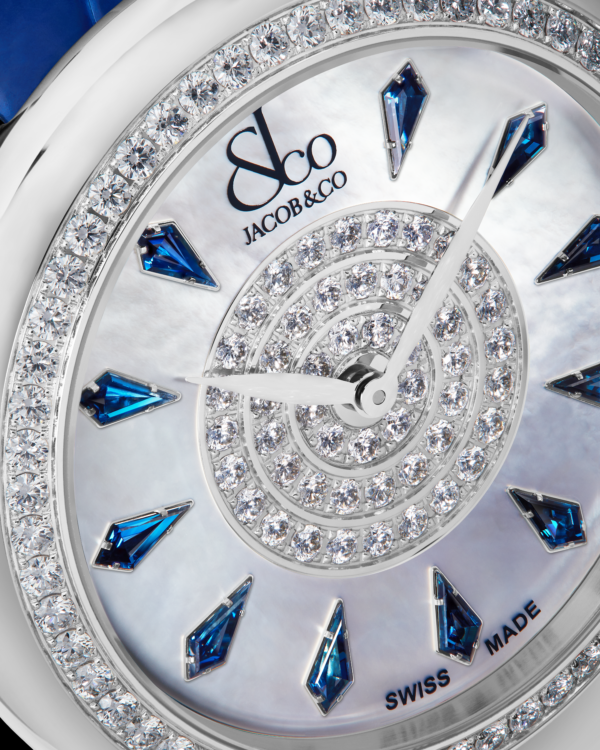 Jacob&Co Brilliant Blue Sapphires in Stainless Steel - Image 2