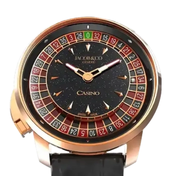 Jacob & Co Casino Tourbillion Rose Gold (Black Aventurine Dial)