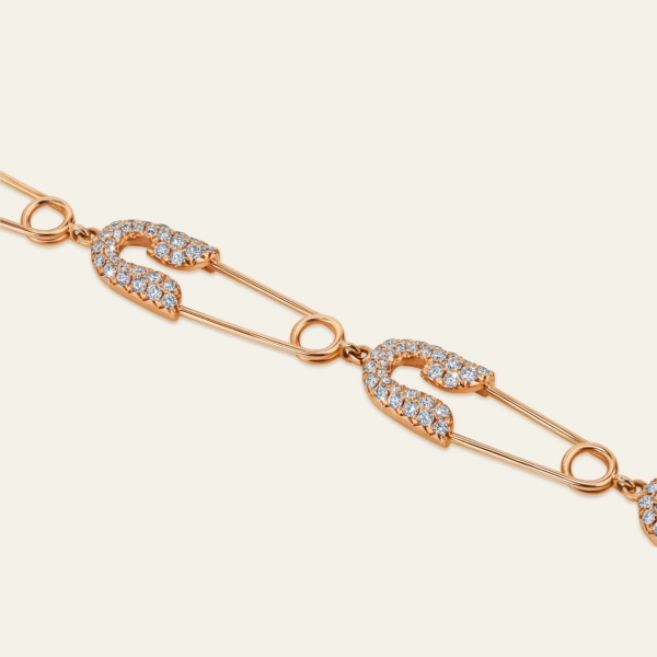 Jacob & Co Securus Pins Diamond Bracelet (Rose Gold) - Image 2