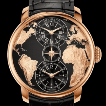 The World Is Yours Dual Time Zone (Black Rose Gold)