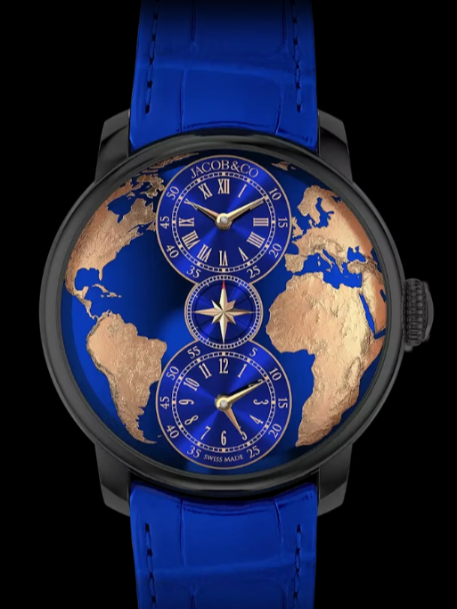 The World Is Yours Dual Time Zone (Black Gold)